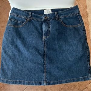 St. John’s Bay Denim Blue Jean Skort Skirt